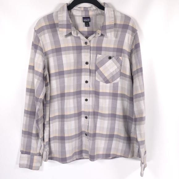 Patagonia Tops - Patagonia Women’s ORGANIC COTTON LS Shirt Windowpane ST.53875FA19‎ Size 10